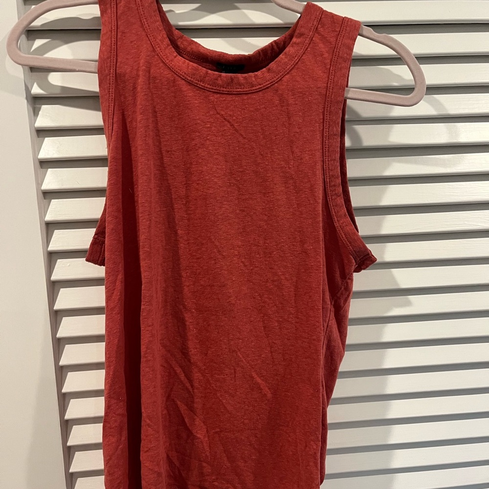 JCrew red tie back tank top